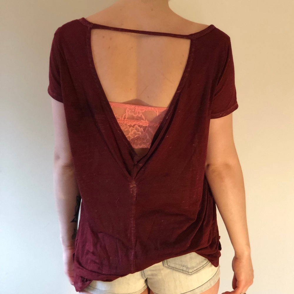 Open back shirt